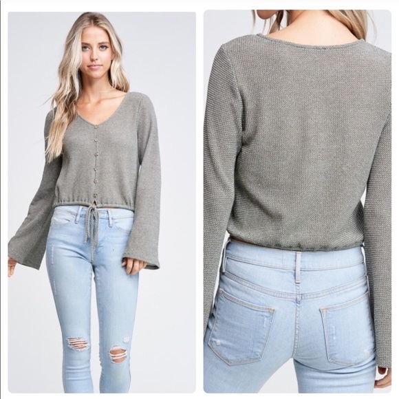 A Girl Thing Tops - ❤️olive bell sleeve top
